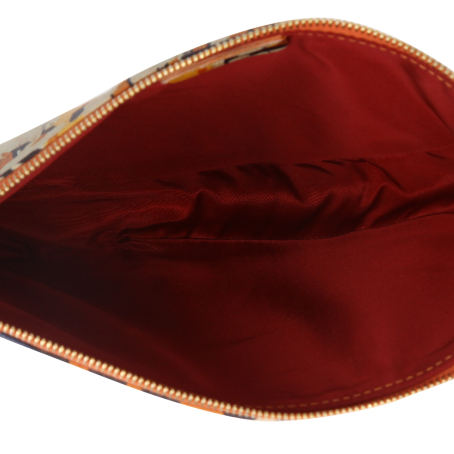 Dior Saddle handbag in orange and beige leather - Detail D3