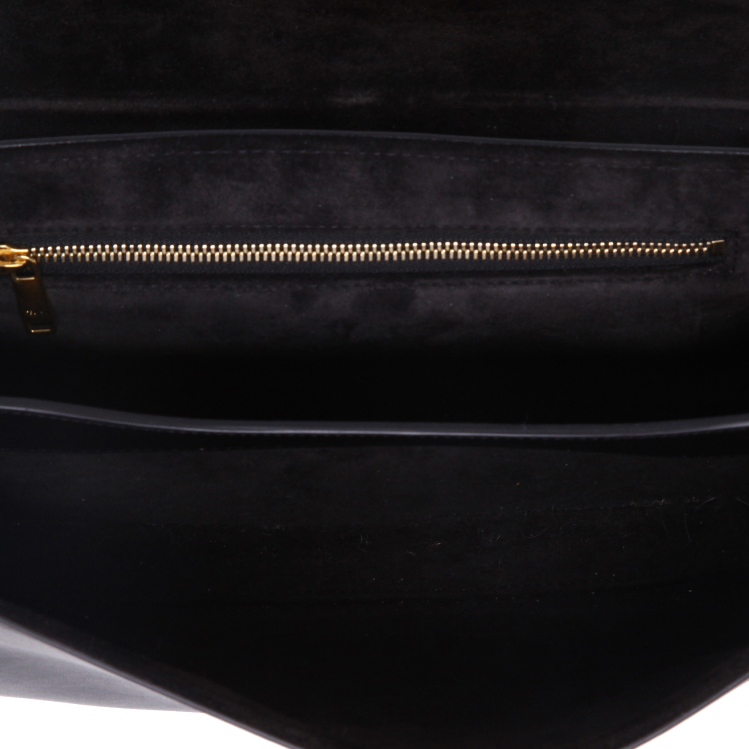 Bolso de mano Celine  Soft Teen en cuero negro - Detail D3