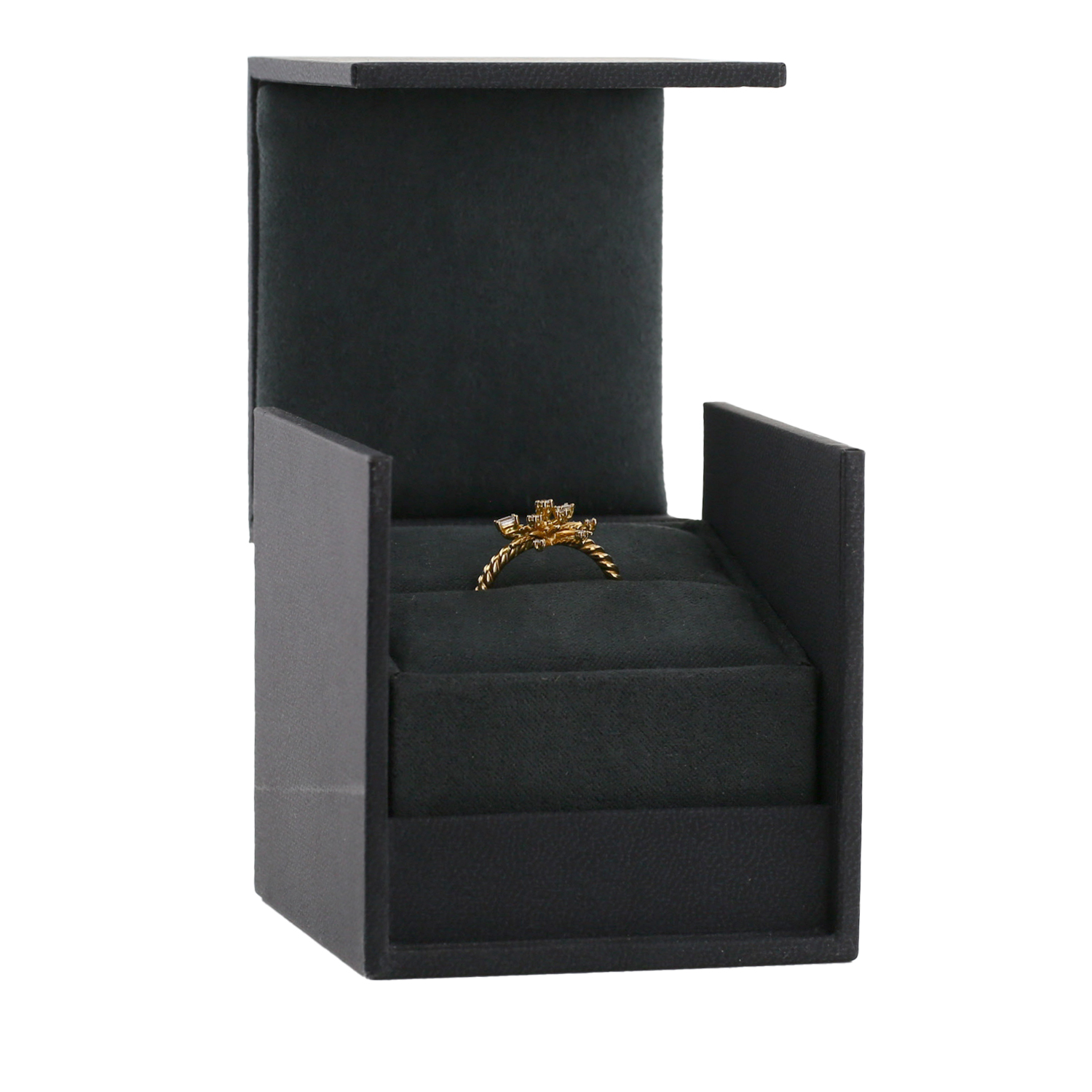 Sortija David Yurman  de oro amarillo y diamantes - Detail D2