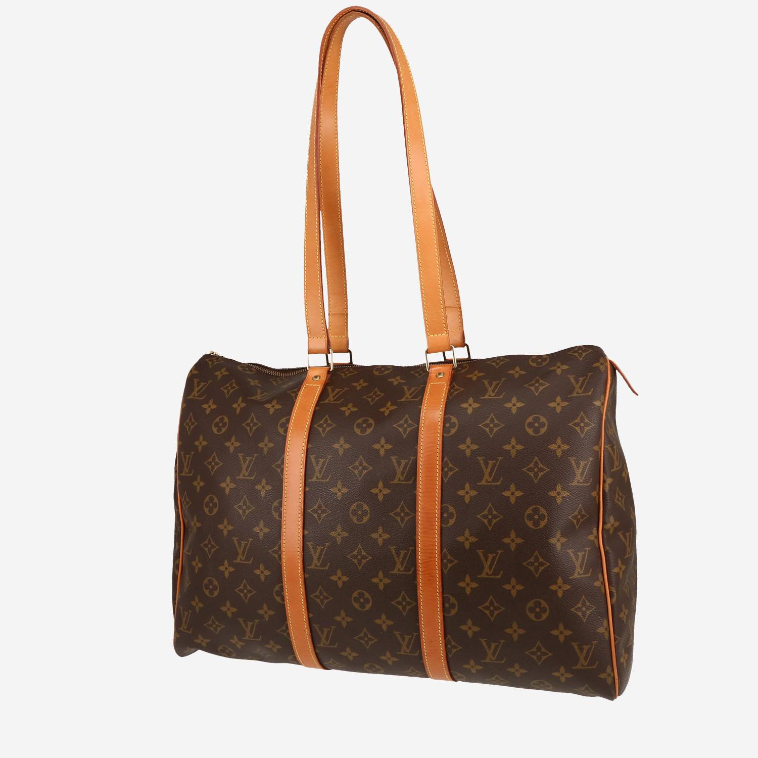 Louis Vuitton  Flanerie travel bag  monogram canvas  and natural leather