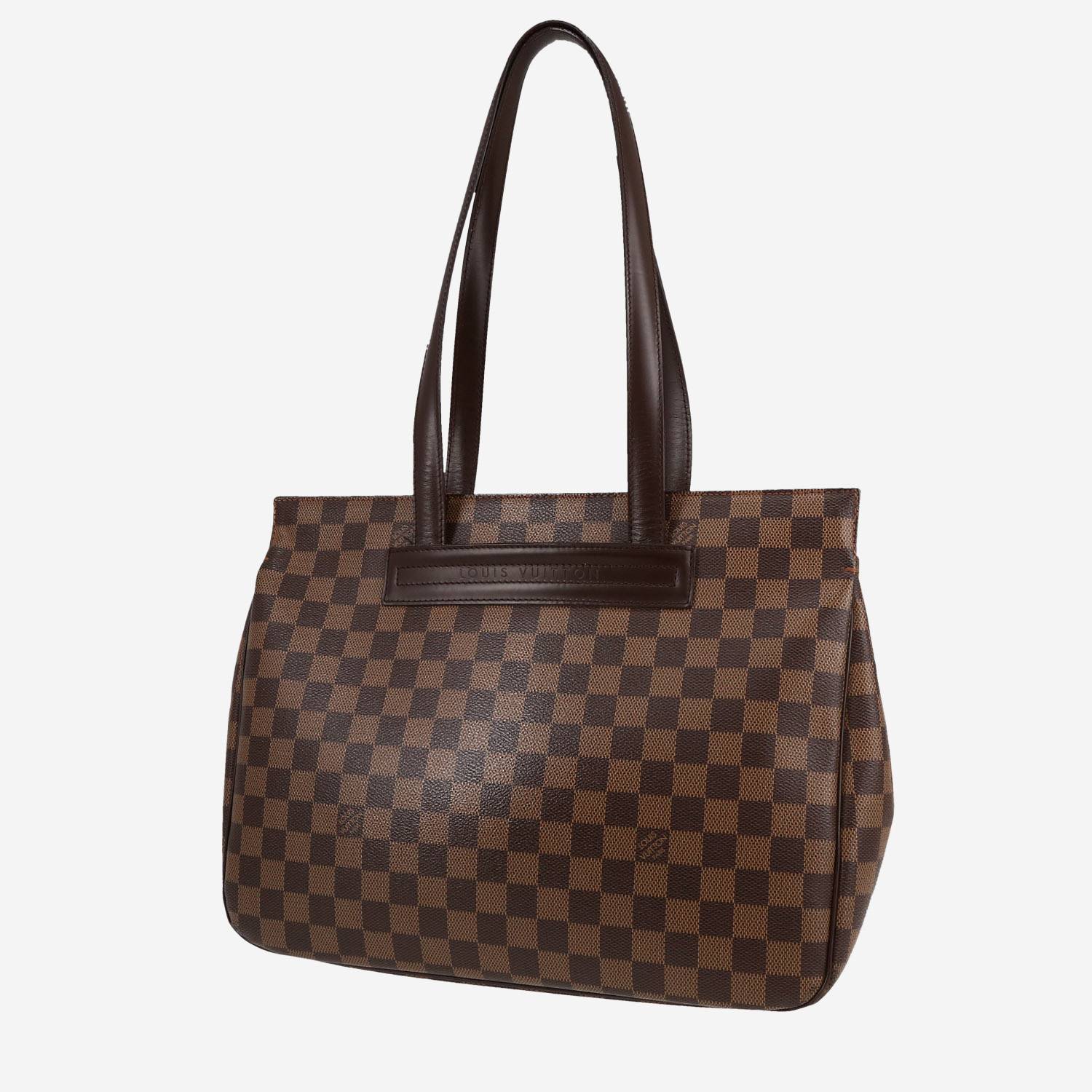 Louis Vuitton  Parioli handbag  in ebene damier canvas  and brown leather