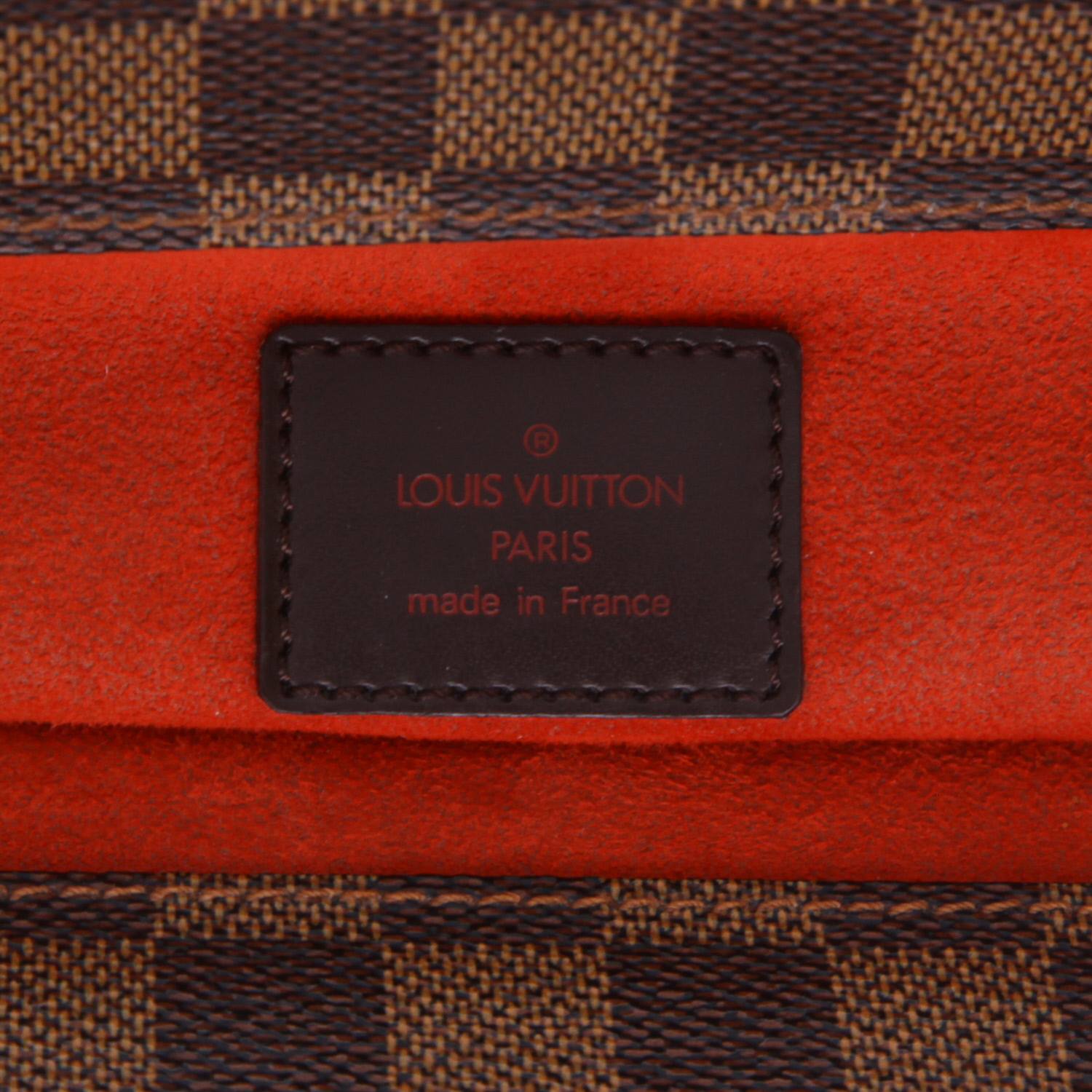 Borsa Louis Vuitton  Parioli in tela a scacchi ebana e pelle marrone - Detail D2