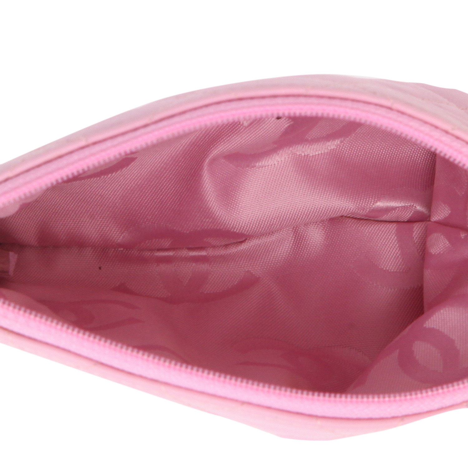 Chanel  Cambon pouch  in pink and black quilted leather - Detail D3