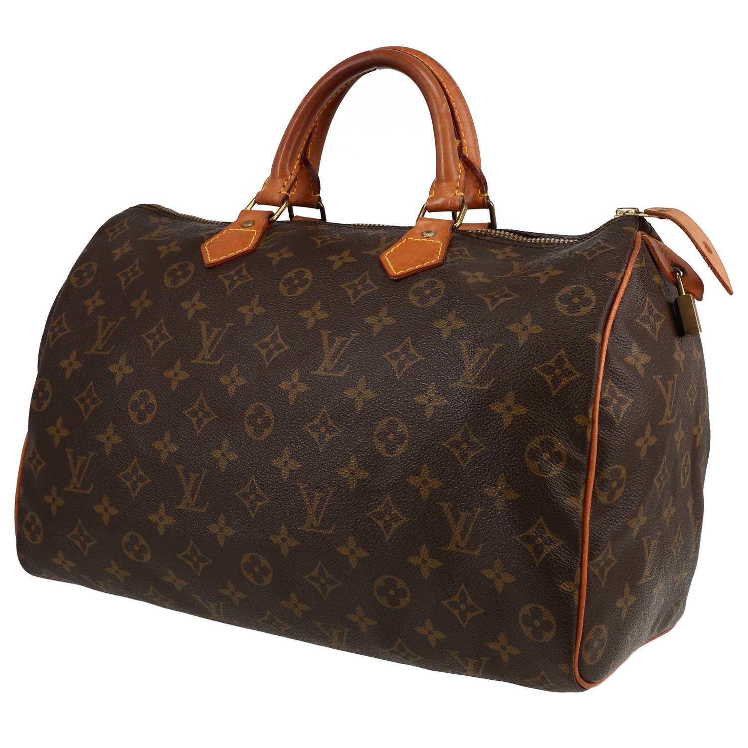Louis Vuitton Brown Canvas Monogram Speedy 35 Handbag