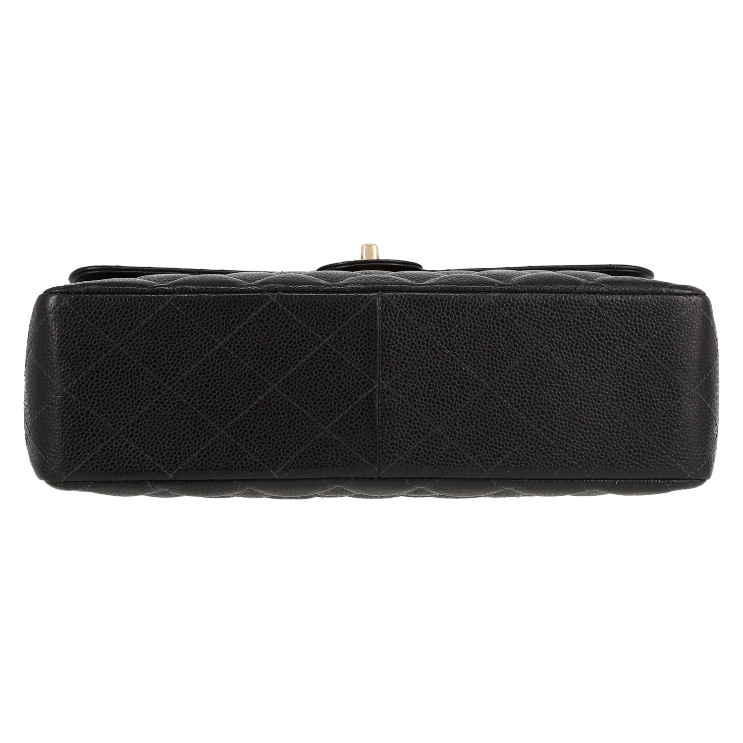Chanel  Timeless Jumbo handbag  in black quilted grained leather - Detail D1