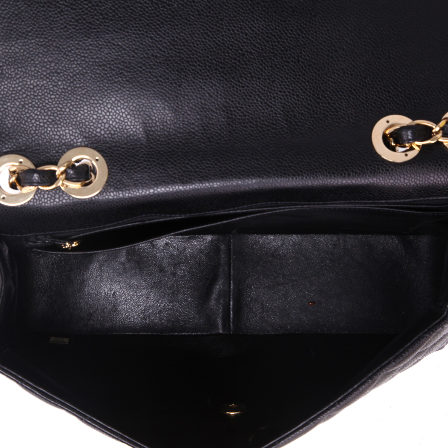 Borsa Chanel  Timeless Jumbo in pelle martellata e trapuntata nera - Detail D3