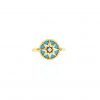 Anello Dior Rose des vents in oro giallo, turchese e diamante - 360 thumbnail