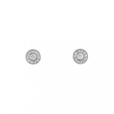 Paire de boucles d'oreilles Tiffany & Co Circlet en platine et diamants
