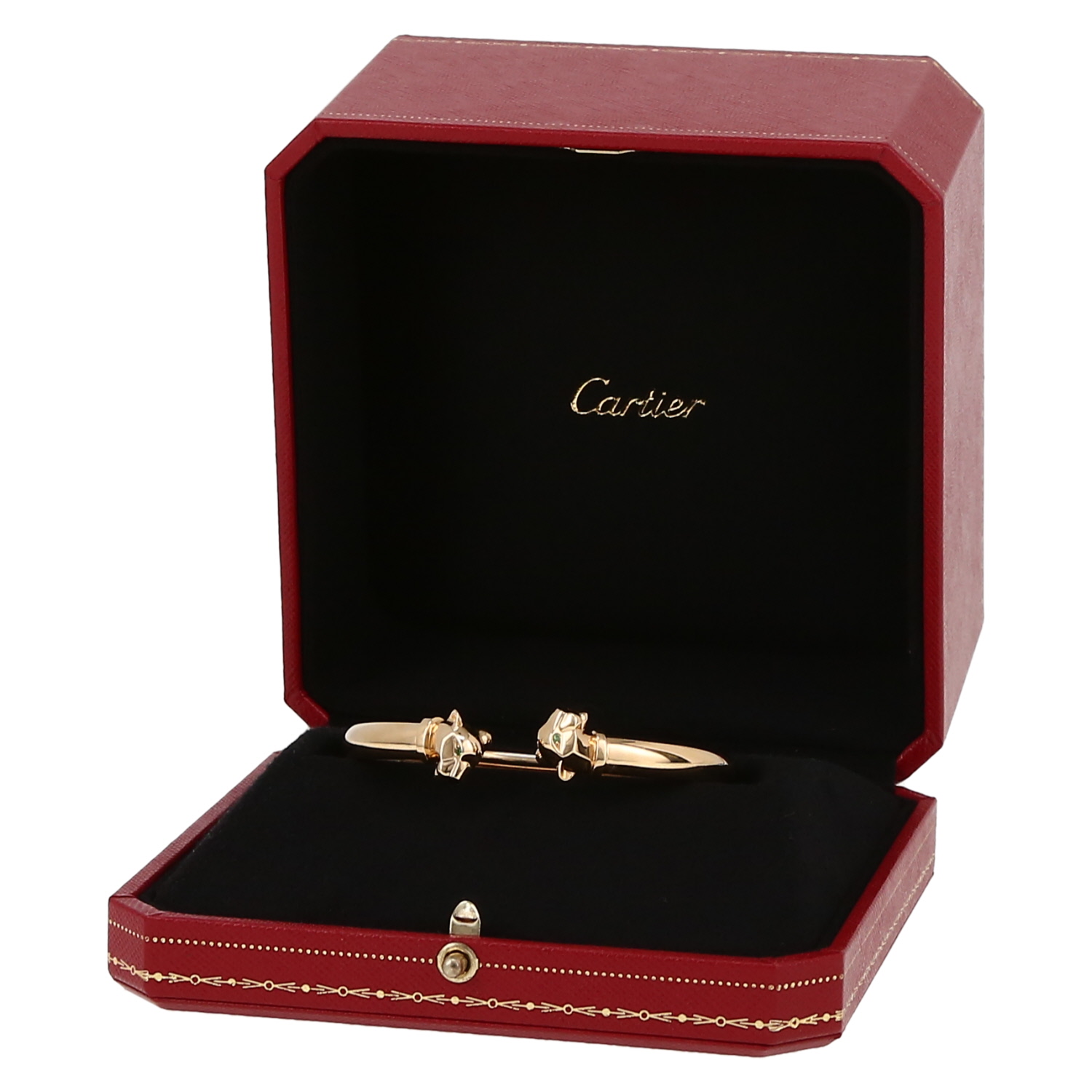 Bracelet Cartier Panthère en or jaune, onyx et tsavorites