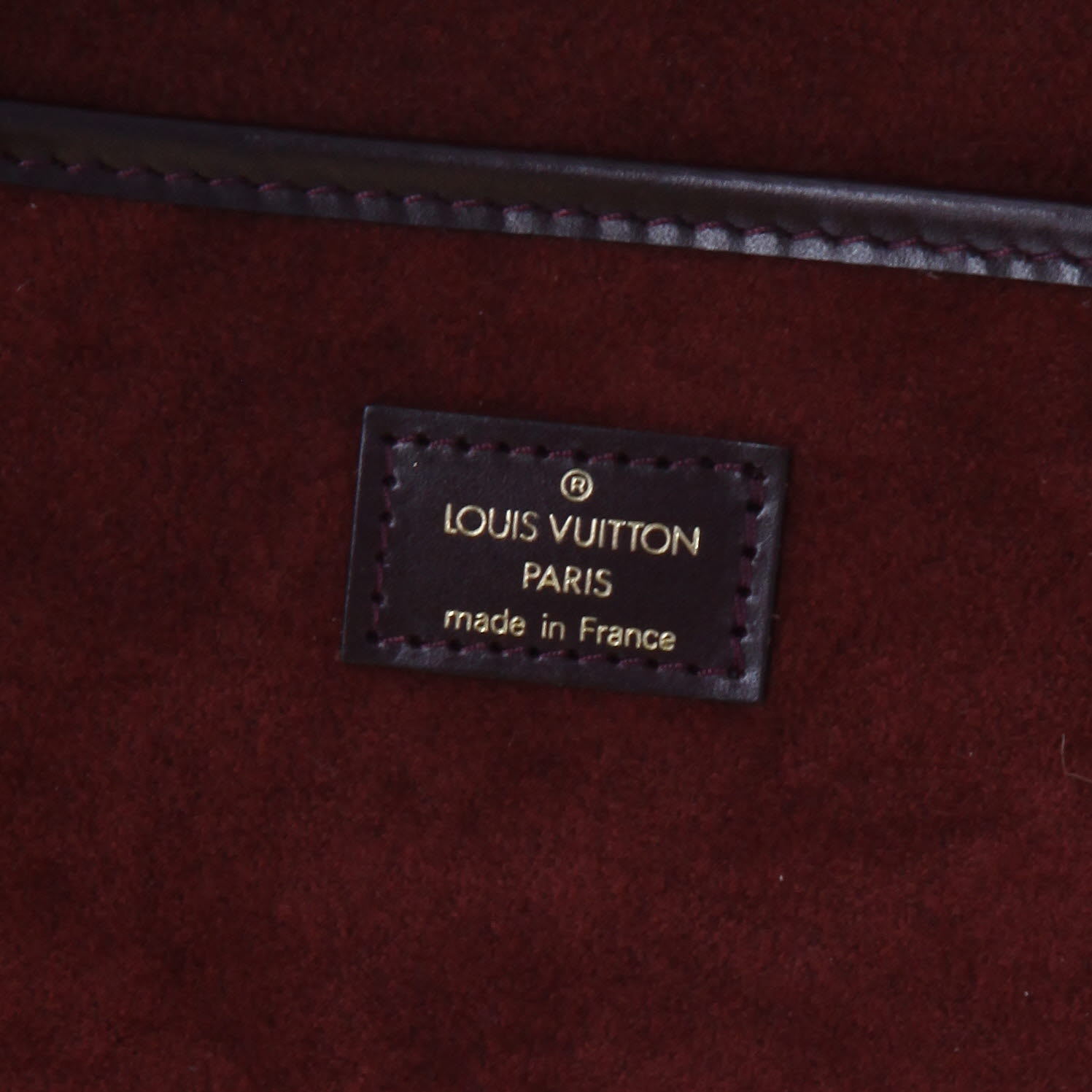 Funda protectora para ropa Louis Vuitton  Porte-habits en cuero taiga color berenjena - Detail D2