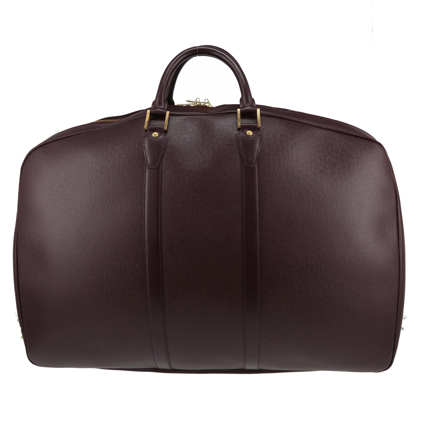 Porte-habits Louis Vuitton  Porte-habits en cuir taiga aubergine - Detail D3