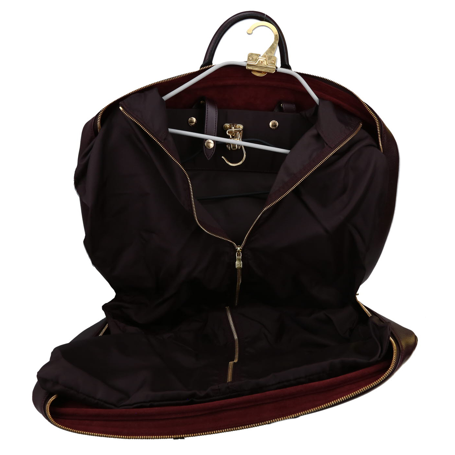 Louis Vuitton  Porte-habits clothes-hangers  in plum taiga leather - Detail D5