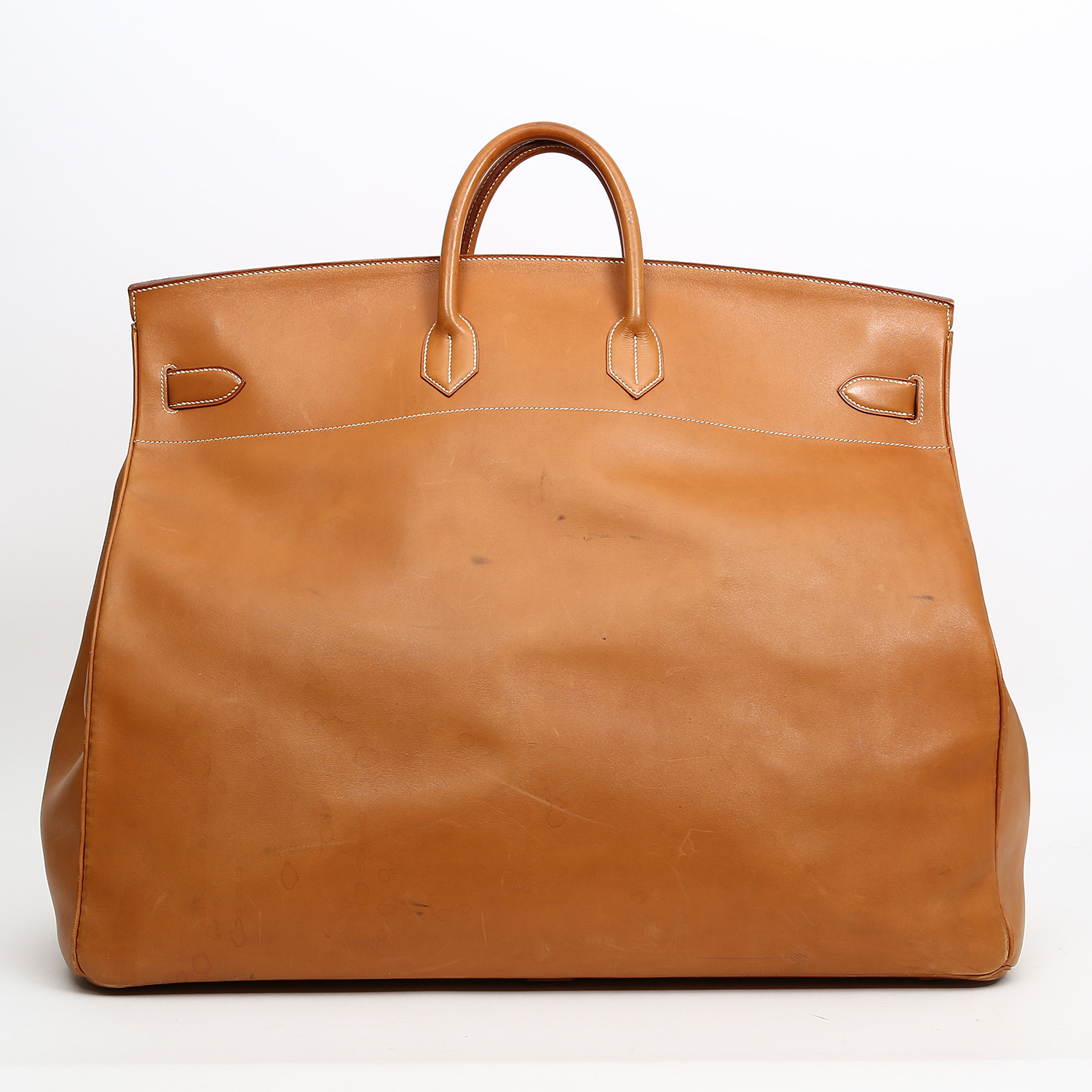 Hermès  Haut à Courroies - Travel Bag travel bag  in gold natural leather - Detail D7