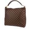 Bolso de mano Louis Vuitton  Portobello en lona a cuadros ébano y cuero marrón - 00pp thumbnail