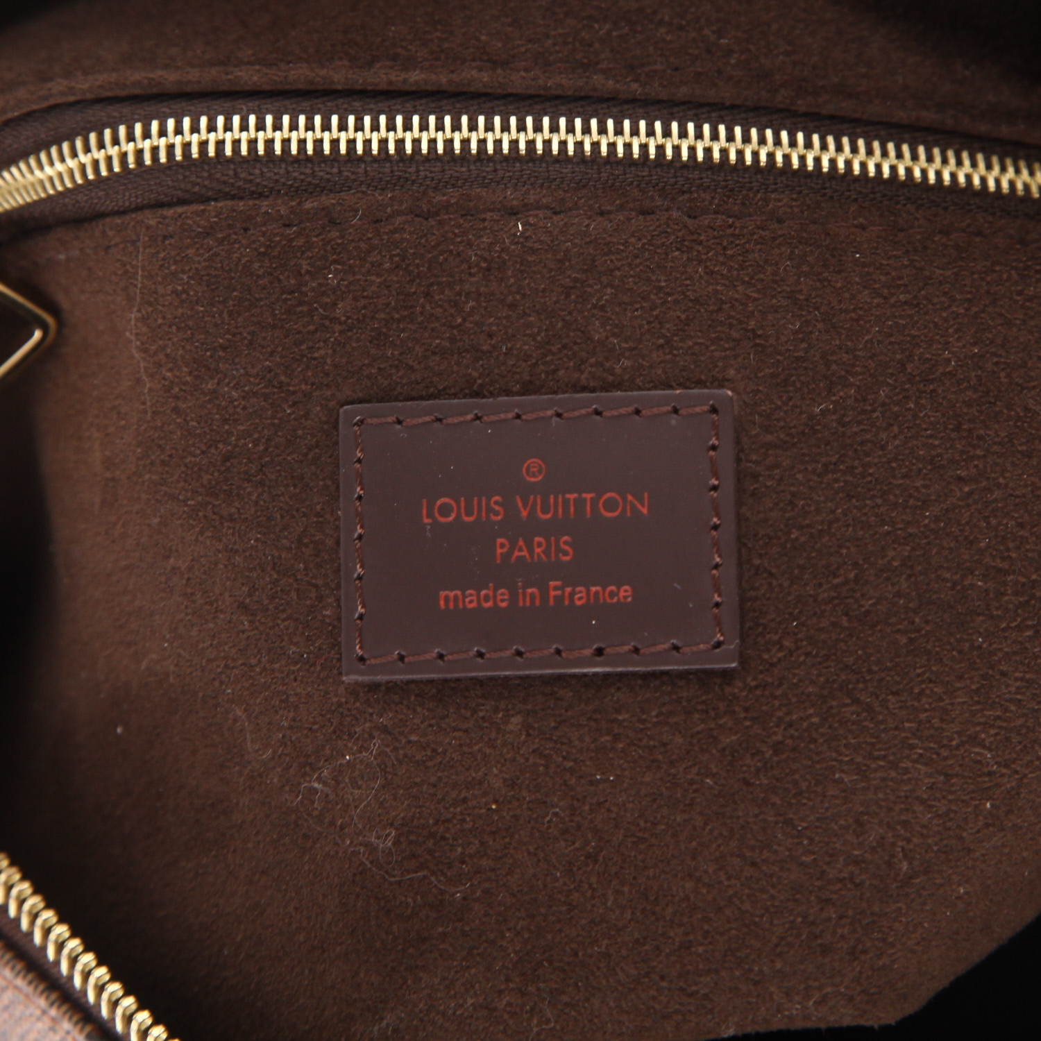 Borsa Louis Vuitton  Portobello in tela a scacchi ebana e pelle marrone - Detail D2