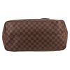 Louis Vuitton  Neverfull large model  shopping bag  in ebene damier canvas  and brown leather - Detail D1 thumbnail