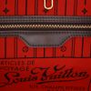 Sac cabas Louis Vuitton  Neverfull grand modèle  en toile damier ébène et cuir marron - Detail D2 thumbnail