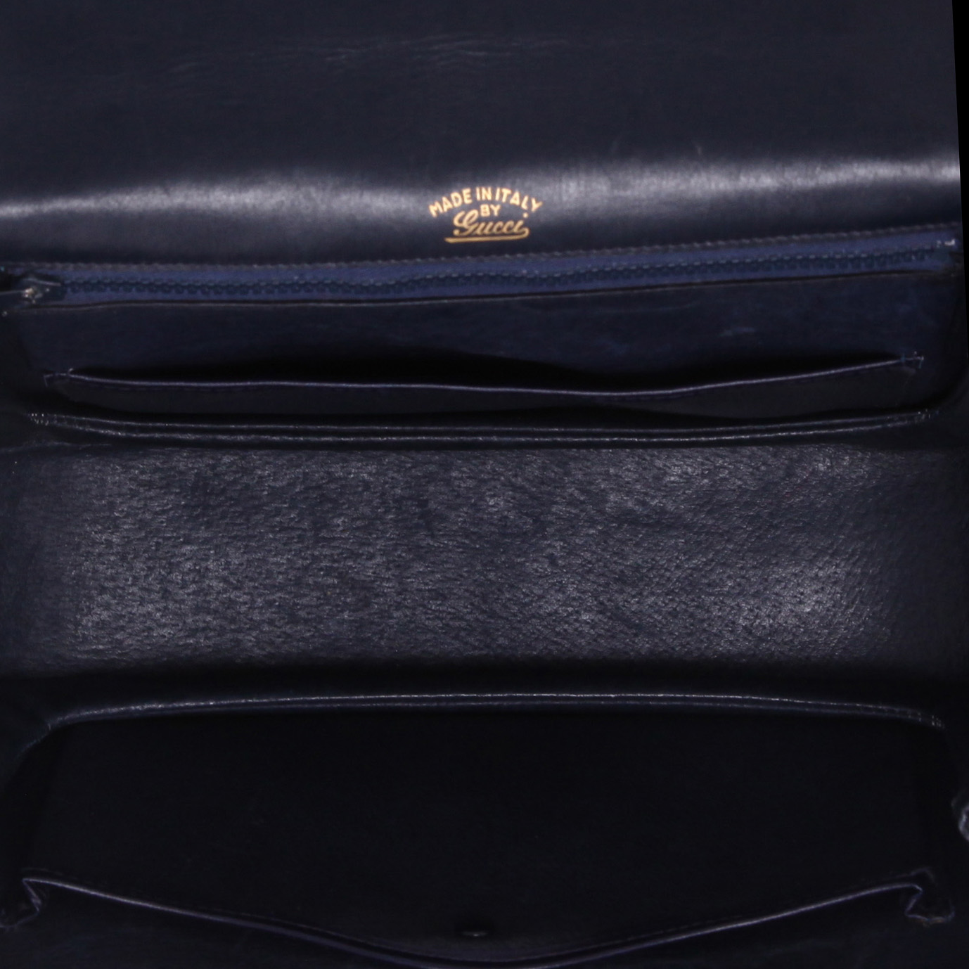 Gucci  Bamboo handbag  in blue leather  and bamboo - Detail D3