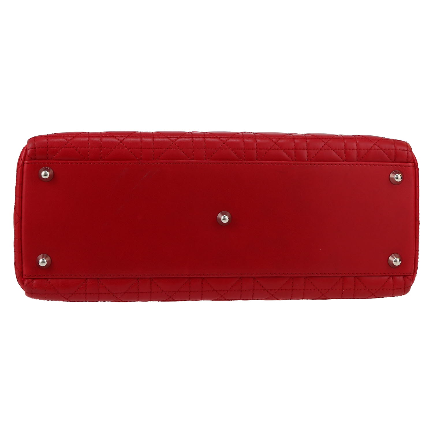 Borsa Dior  Lady Dior in pelle cannage rossa - Detail D1