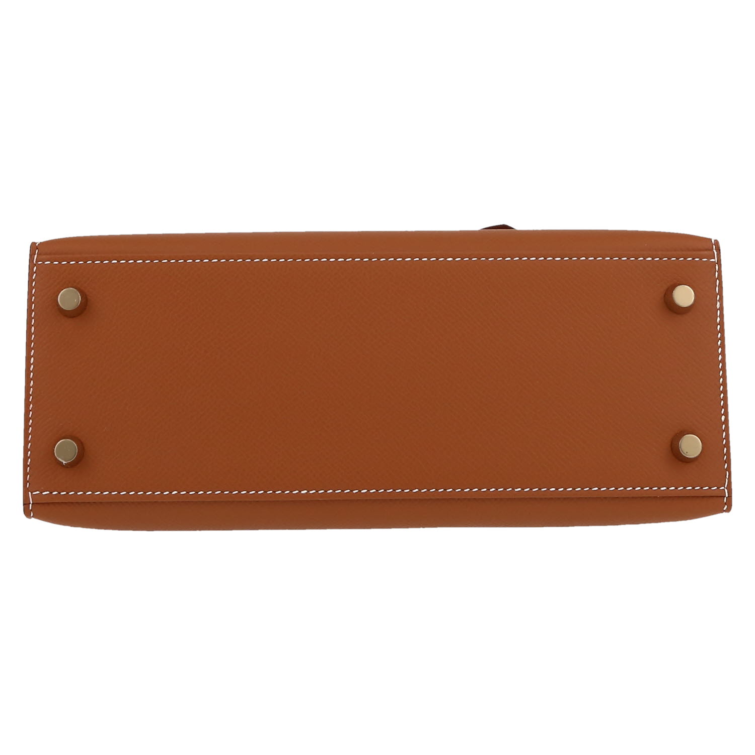 Hermès  Kelly 25 cm handbag  in gold epsom leather - Detail D1