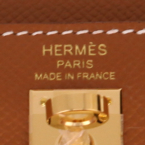 Sac à main Hermès  Kelly 25 cm en cuir epsom gold - Detail D2