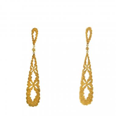 Paire de boucles d'oreilles Federico Buccellati  en or jaune