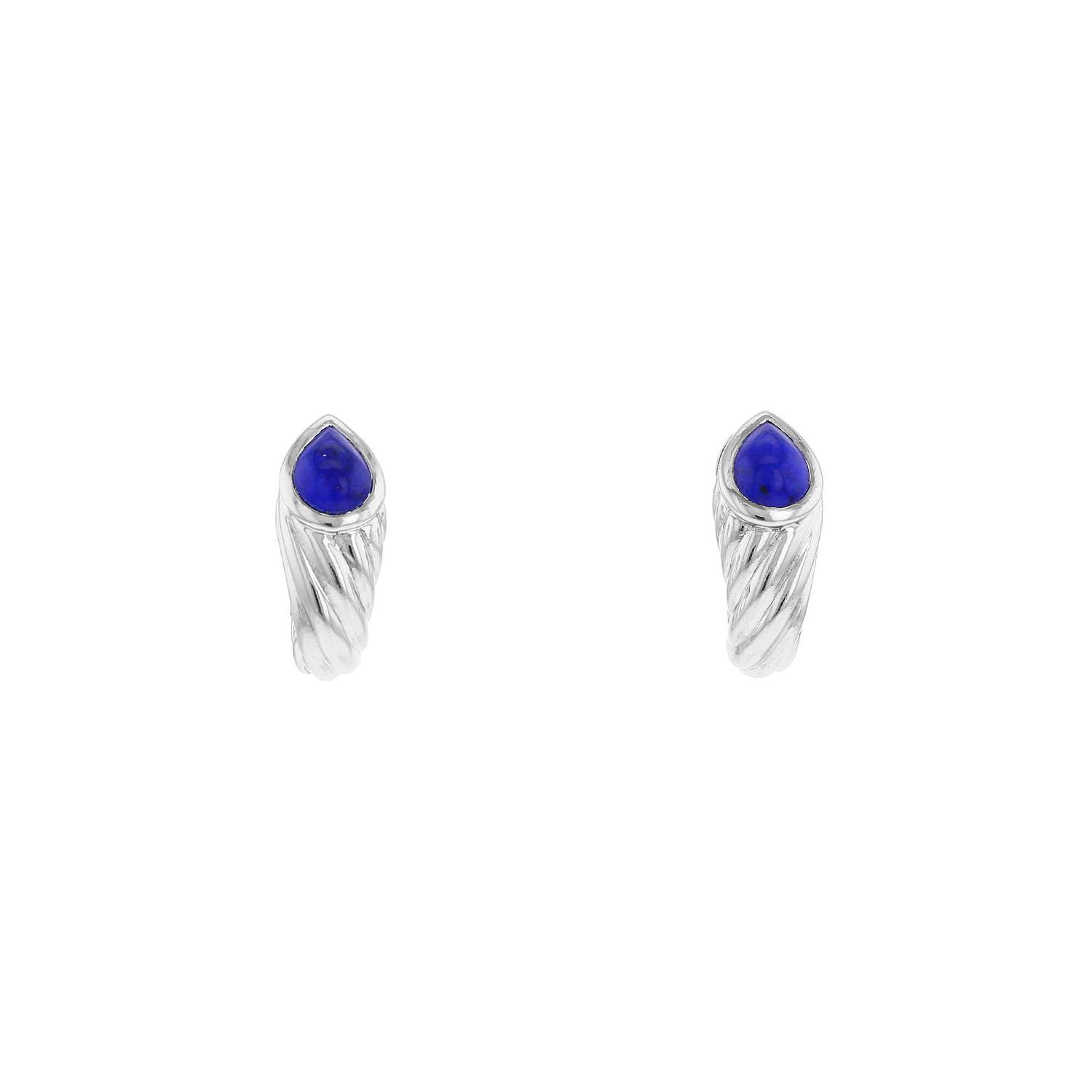Boucheron Serpent Bohème earrings in white gold and lapis-lazuli