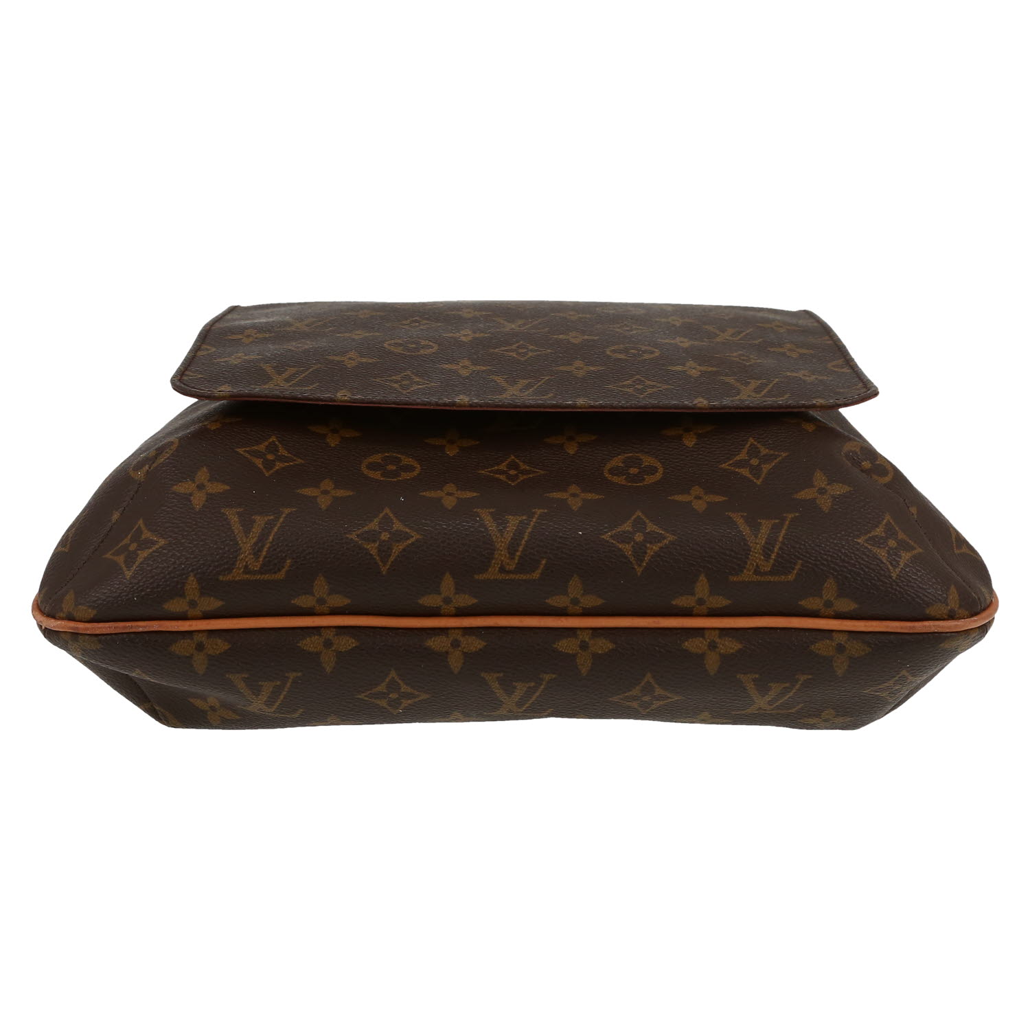 Bolso bandolera Louis Vuitton  Musette en lona Monogram y cuero natural - Detail D1