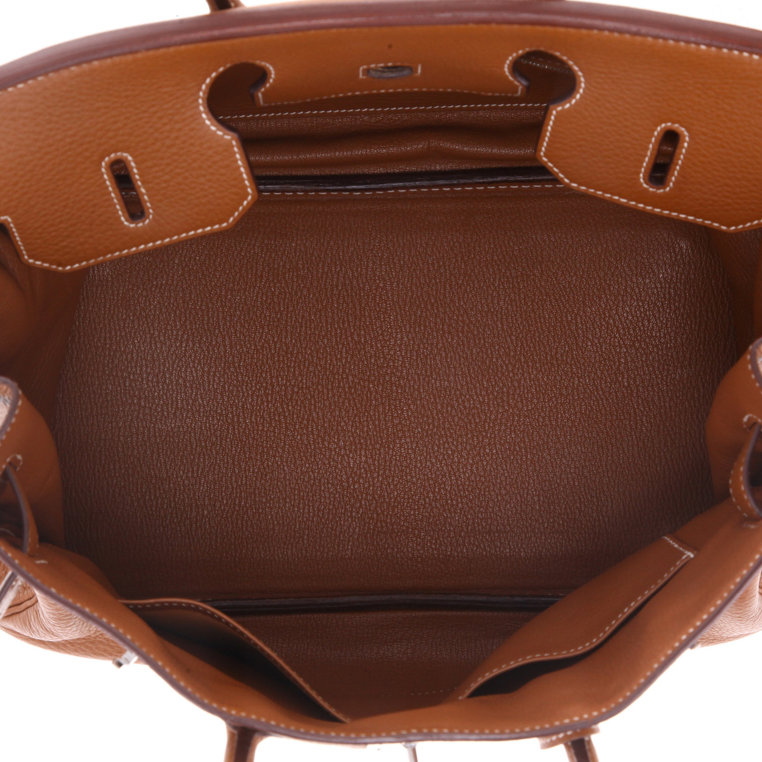 Sac à main Hermès  Birkin 35 cm en cuir taurillon clémence gold - Detail D3