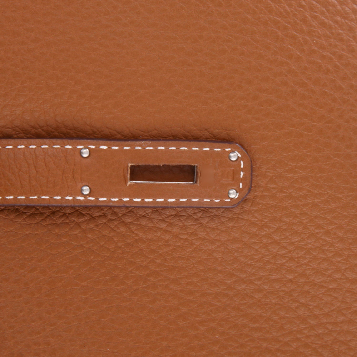 Hermès  Birkin 35 cm handbag  in gold leather taurillon clémence - Detail D4