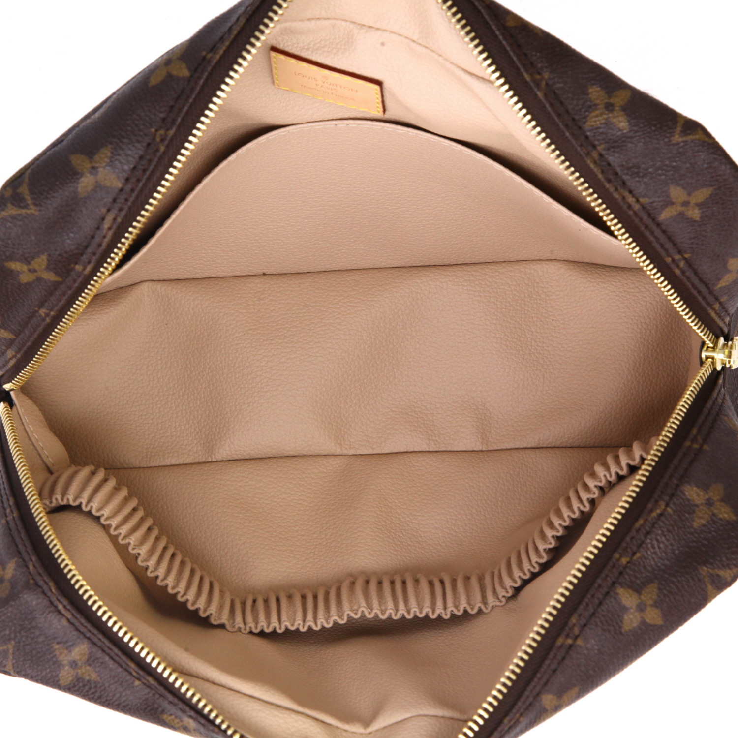 Pochette Louis Vuitton  Poche Toilette en toile monogram marron - Detail D3