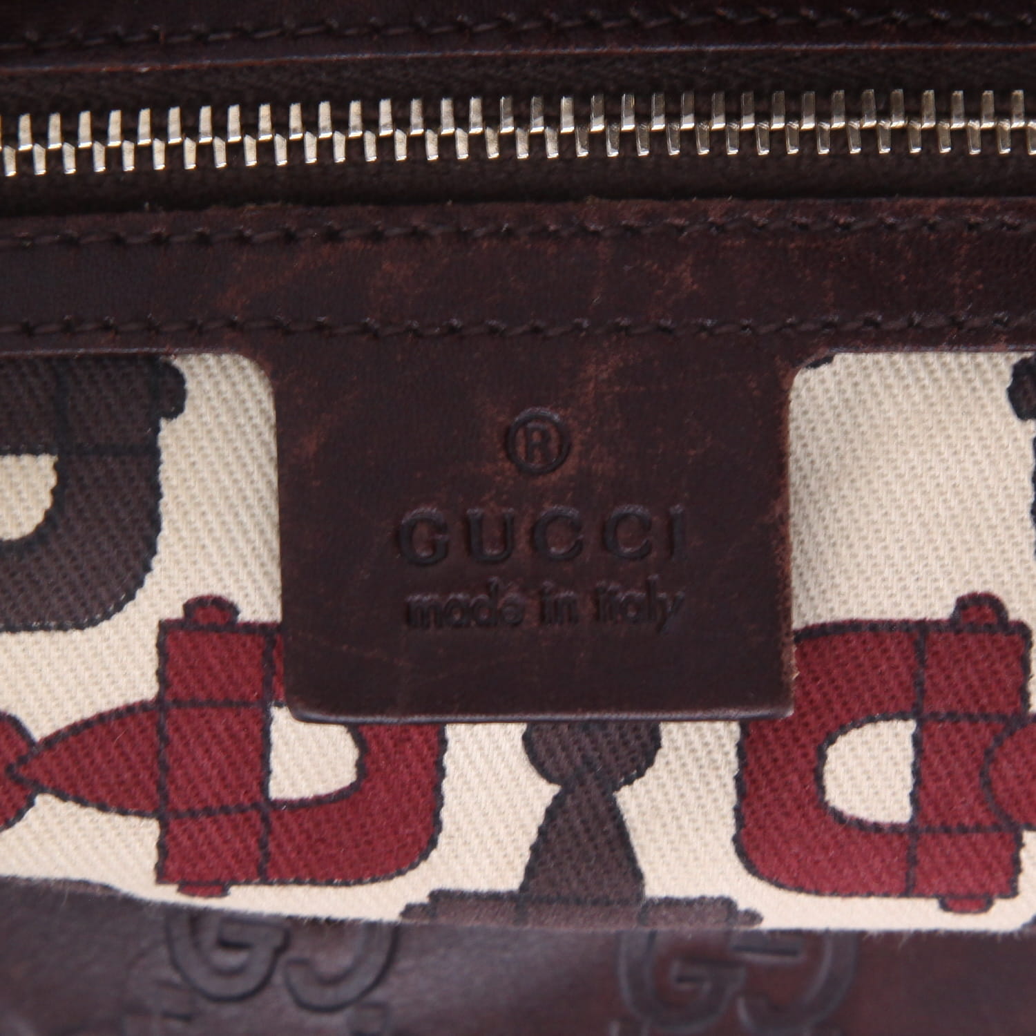 Bolso de mano Gucci  Guccissima en cuero marrón - Detail D2