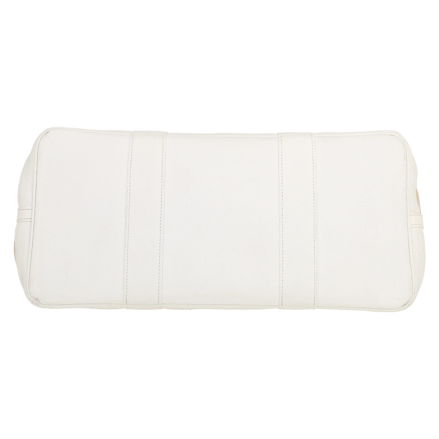 Bolso Cabás Hermès  Garden Party en lona beige y cuero blanco - Detail D1