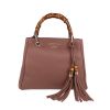 Gucci  Bamboo handbag  in Blush Pink leather  and bamboo - 360 thumbnail