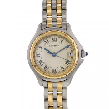 Cartier Cougar  in stainless steel and gold Circa 1990