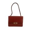 Sac porté épaule Hermès  Fonsbelle en cuir box rouge-brique - 360 thumbnail