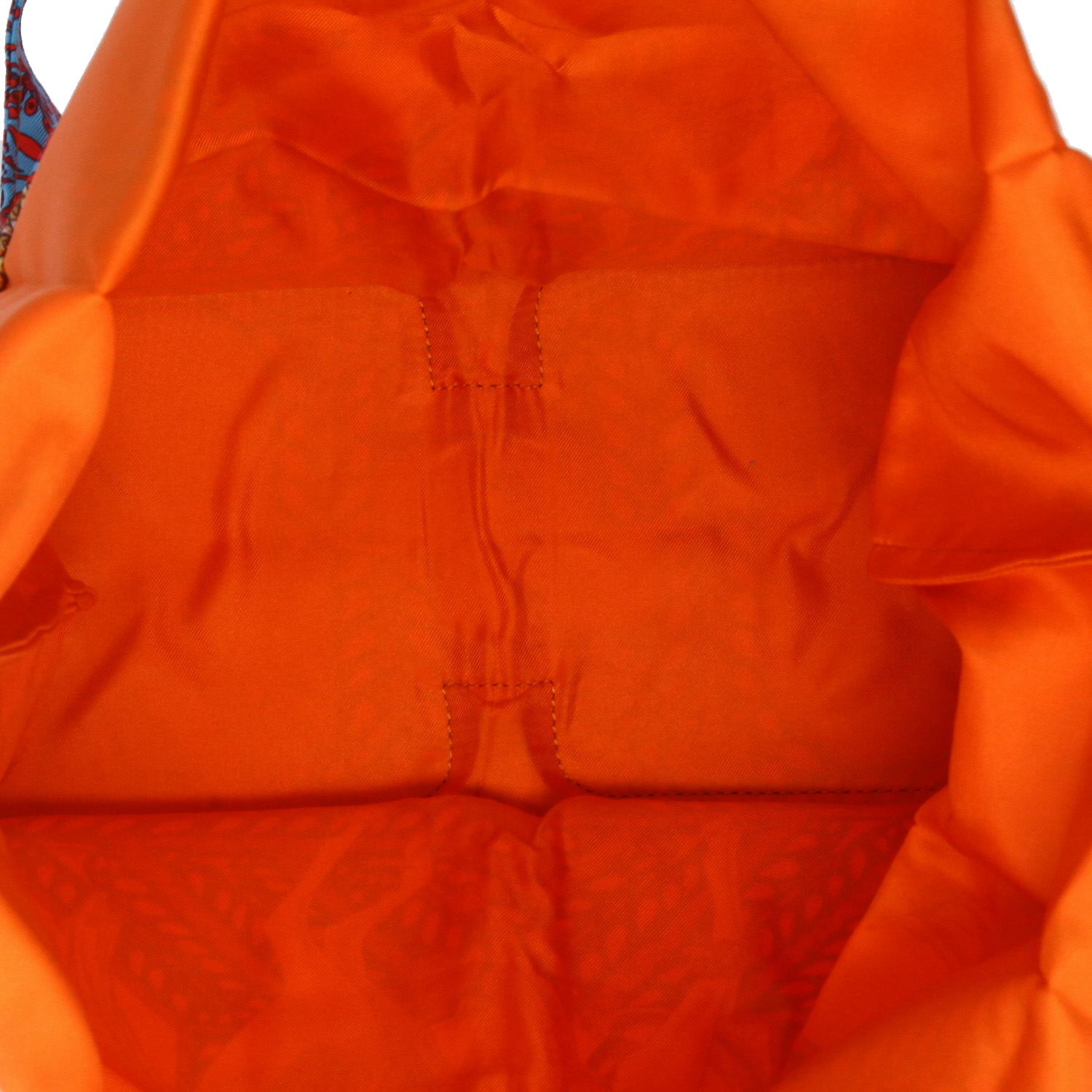 Sac cabas Hermès  Silky Pop - Shop Bag en twill de soie multicolore et cuir gold - Detail D3