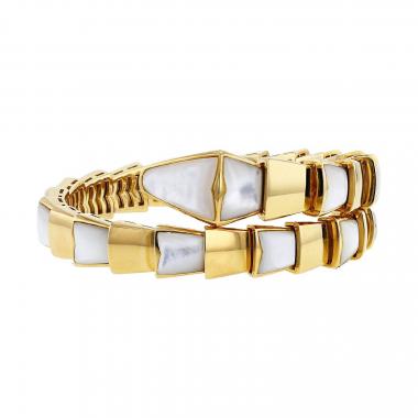 Bvlgari Jewelry 18k Rose Gold Serpenti Viper 0.47cttw Diamond Bracelet -  Size Medium 360709 | Mayors