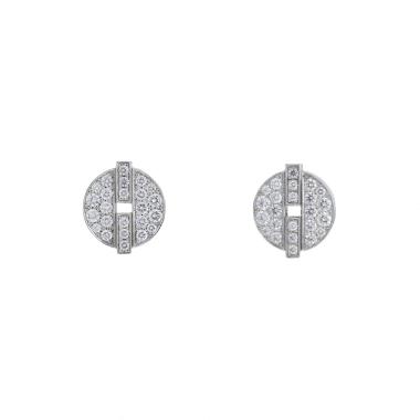 Pendientes con clip Cartier Himalia de oro blanco y diamantes