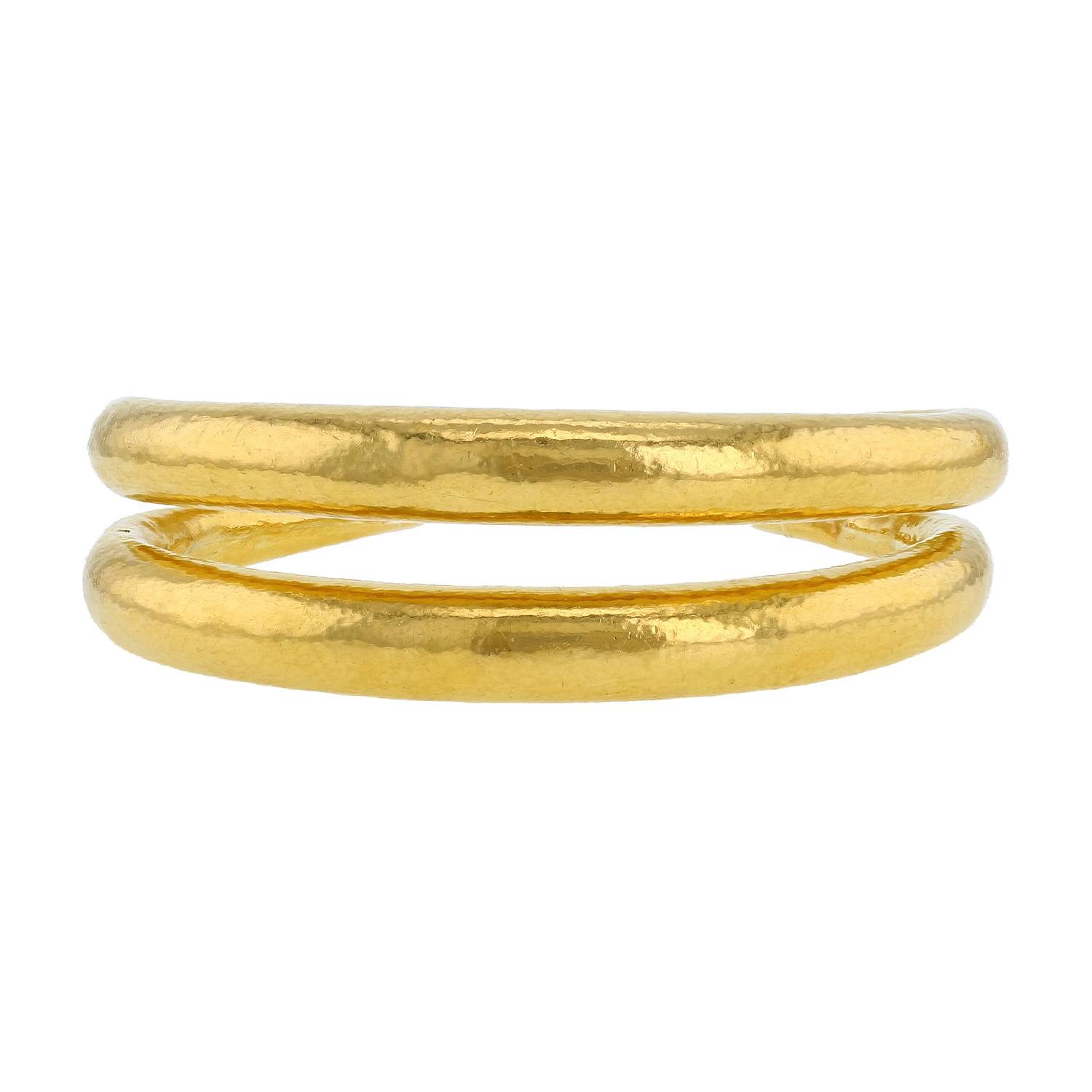 bracelet ouvert zolotas en or jaune 22 carats
