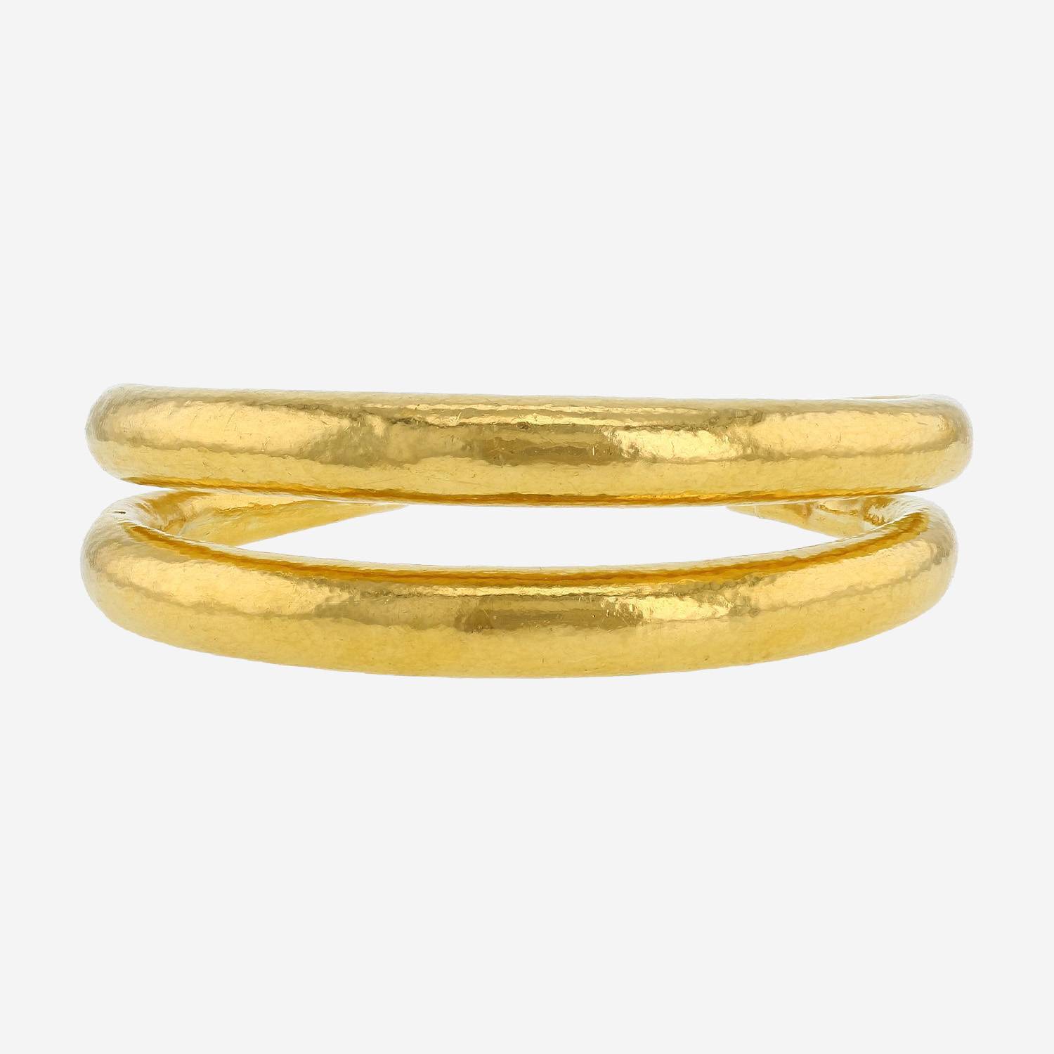 Bracelet ouvert Zolotas  en or jaune 22 carats