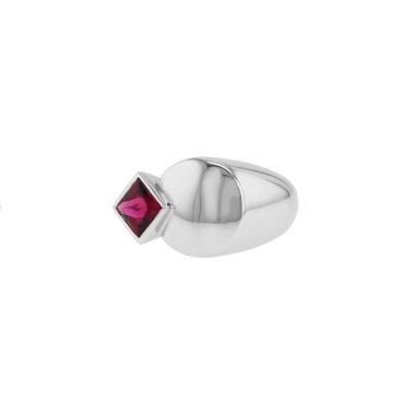 Anello in stile modernista Fred Fredkiss in oro bianco e tormalina
