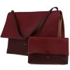 Celine  All Soft handbag  in burgundy leather  and taupe suede - 00pp thumbnail
