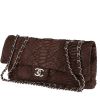 Bolso de mano Chanel  Baguette en piel de pitón marrón - 00pp thumbnail