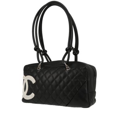 Borsa Chanel  Cambon in pelle trapuntata nera e bianca