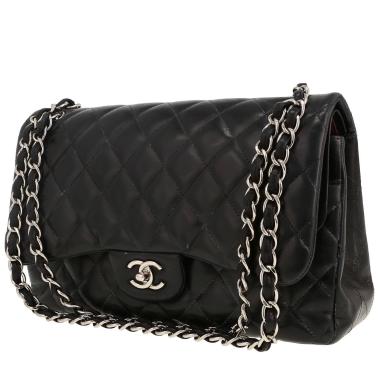 Borsa a tracolla Chanel  Timeless Jumbo in pelle trapuntata nera