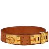 Hermès  Médor belt  in gold ostrich leather - 00pp thumbnail