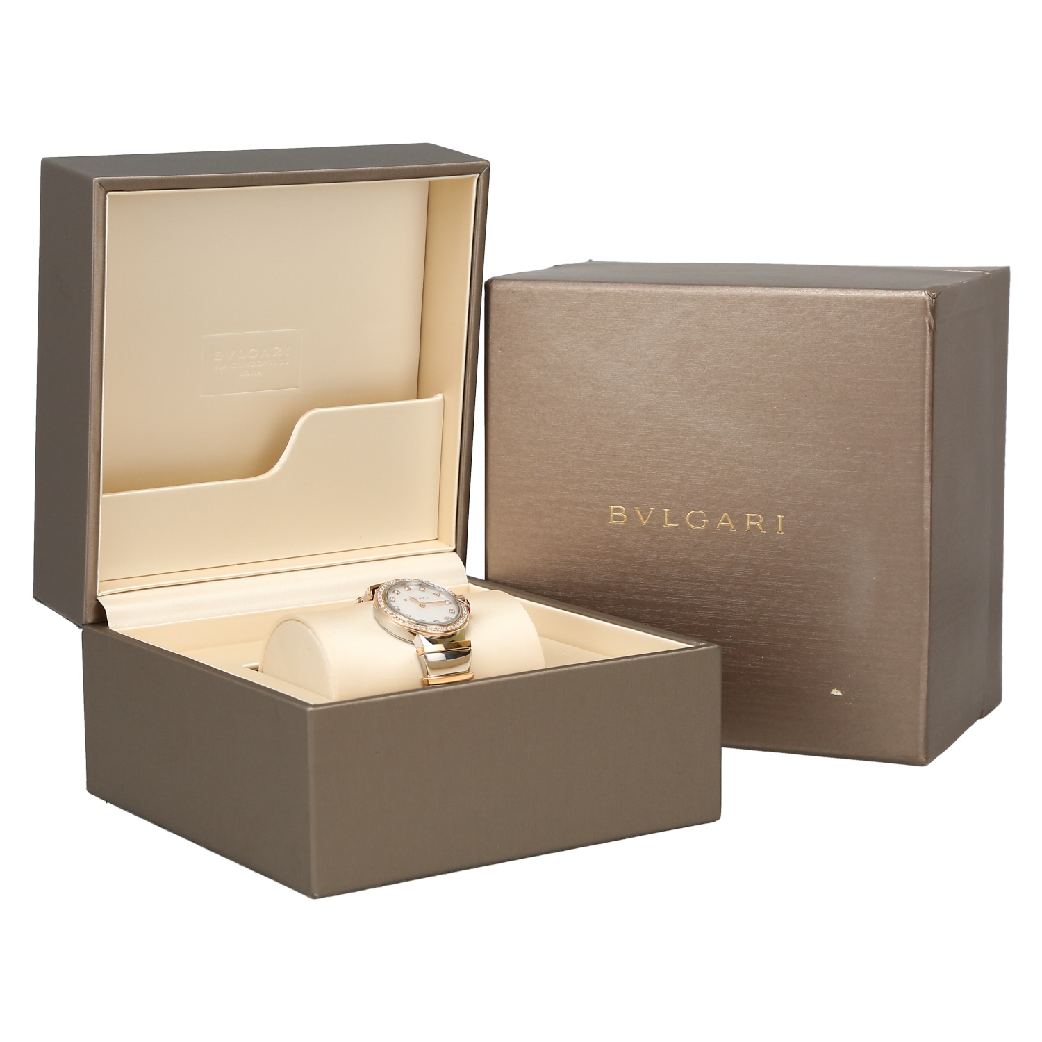 Bulgari Lucéa  in gold and stainless steel Ref: Bulgari - LUP 28 SG  Circa 2020 - Detail D2