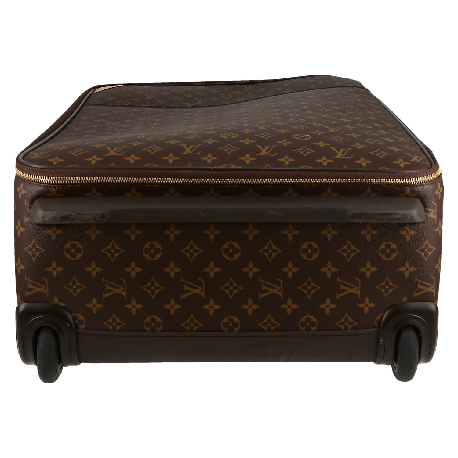Maleta flexible Louis Vuitton  Pegase en lona Monogram marrón y cuero natural - Detail D1