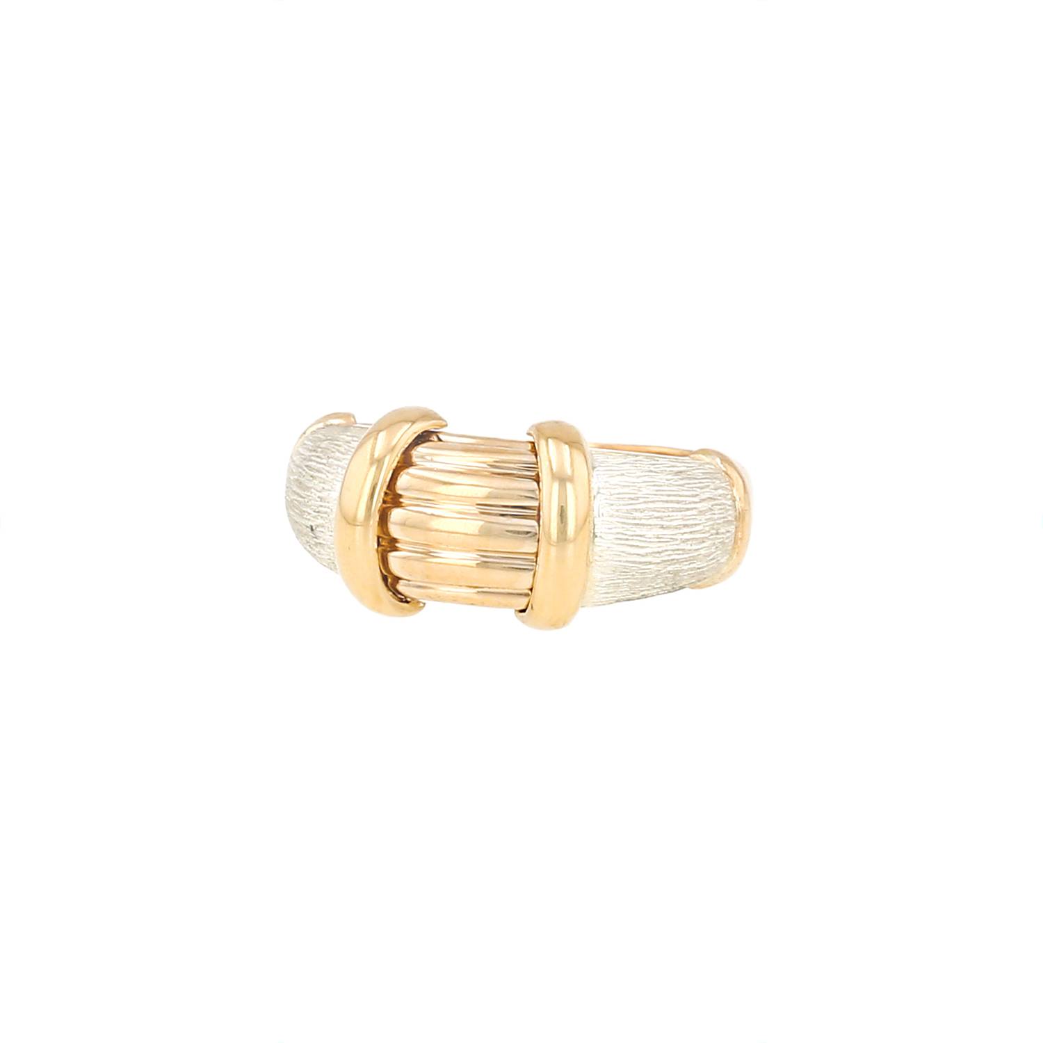 Bague Vintage en or jaune et argent